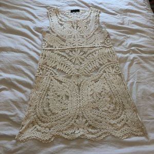 Zanzea sheer white lace dress  size Large